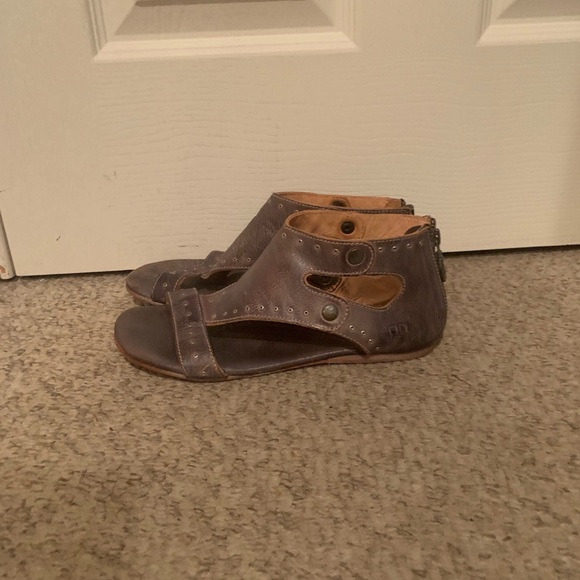 Bed Stu Gray Tan Leather Sandals Size 7 - Picture 4 of 7